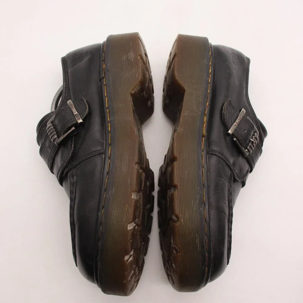 Dr. Doc Martens 8690 Men's Size UK 11 Black Leather Made In England Monk Strap - Picture 7 of 12